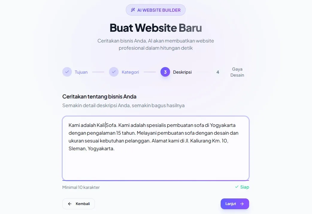 Deskripsikan Bisnis